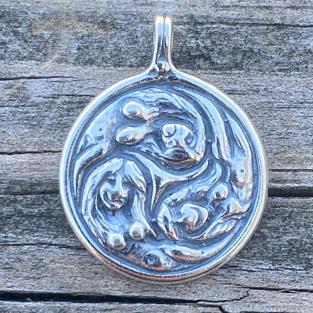 Triple Goddess Pendant .925 Sterling Silver Maid Mother Crone Made in USA
